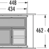 HAILO AS Cargo prügisüsteem 500mm 17L/13L/13L, tumehall L468 x S434 x K370