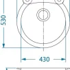ALVEUS köögivalamu ROLL 10, 510x530mm, I, graniit, carbon-G91