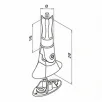 QRAIL posti alatald MOD0945 torule U 42,4 mm liimitud AISI316