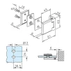 GF hing klaasuksele MOD0306 sein/klaas 6-10mm klaasile toon RST harjatud