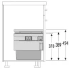 HAILO CARGO SYNCRO prügikastisüsteem 450mm 18L/18L ülaplaadiga, K424,S400,L418, tumehall