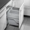 HAILO Euro Cargo S 600 prügikastisüsteem 30L/30L+katteplaat metall, K439,S403,L562, helehall