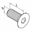 QRAIL polt MOD0670 DIN7991 M6x25 AISI316