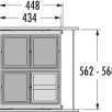 HAILO AS Cargo prügisüsteem 600mm 4x13L, tumehall L568 x S434 x K370