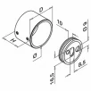 QRAIL kinnitus seinal MOD0504 torule Ø 48,3mm AISI304 harjatud