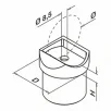 QRAIL adapter MOD0772 torule 42,4x2mm ja 42,4mm AISI316 poleeritud