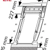 ROTO Katuseakna plekk EDZ 074/140 Rx200SB, antratsiit - Lainelistele kivikatustele Designo akendele