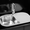 ALVEUS köögivalamu WAVE 20, 760x500mm, I, pööratav, roostevaba teras/valge klaas