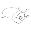 QRAIL adapter MO70723 torule diam 42,4mm AISI316