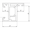 CDA leng Palermo klaasuksele L-2510mm toon RST viimistlus