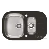 ALVEUS köögivalamu WAVE 30, 760x500mm, I, pööratav, roostevaba teras/must klaas