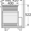 HAILO CARGO TRIPLE XL 450 prügikastisüsteem ülaplaadiga 55L, K402,S420, tumehall