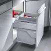 HAILO Euro Cargo S 500 prügikastisüsteem 30L/19L+katteplaat metall, helehall