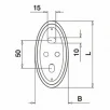 QRAIL posti alatald MOD0945 torule Ø 42,4 mm reguleeritav liimitav AISI304