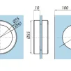 CDA tabletkäepide klaasile 8-12mm D-55mm toon RST harjatud