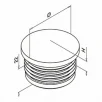 QRAIL otsakate MOD5729 torule Ø 42,4x2mm ABS plastik viimistlus RST efekt